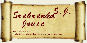 Srebrenka Jović vizit kartica